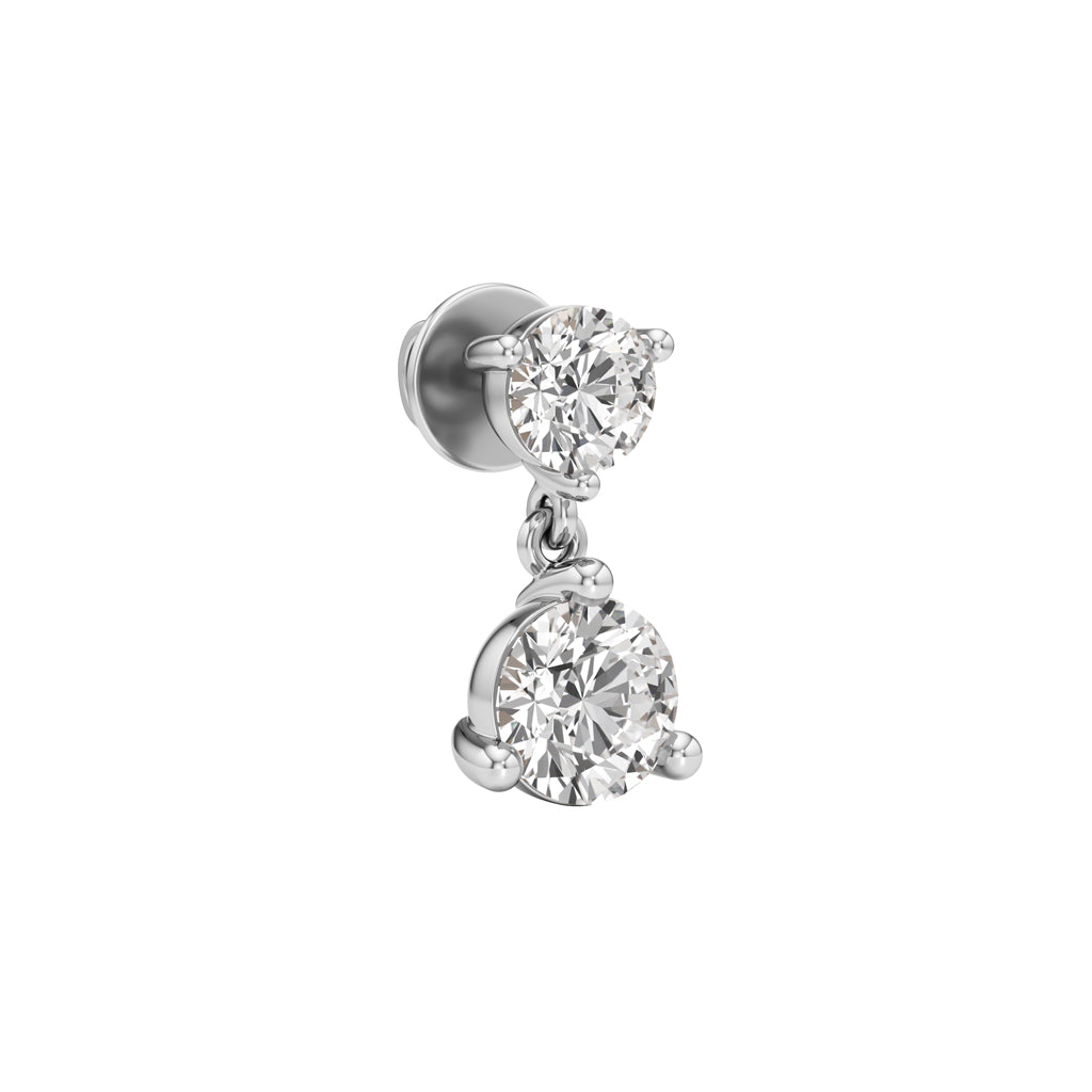 3Ct Round ShapeFancy Studs Earrings