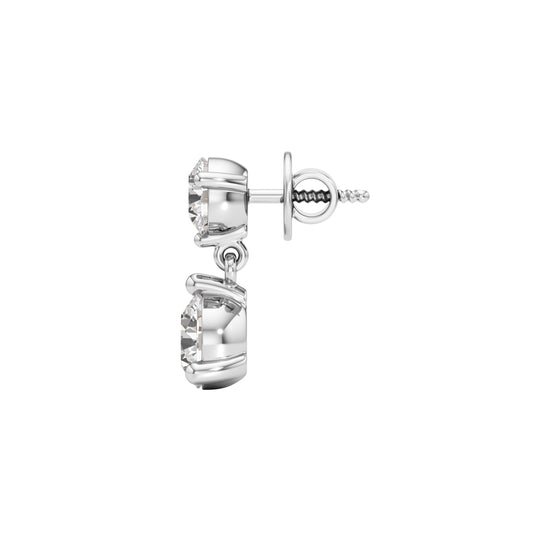3Ct Round ShapeFancy Studs Earrings