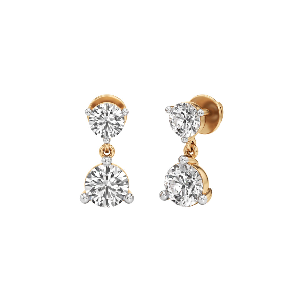 3Ct Round ShapeFancy Studs Earrings