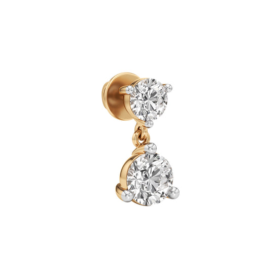 3Ct Round ShapeFancy Studs Earrings