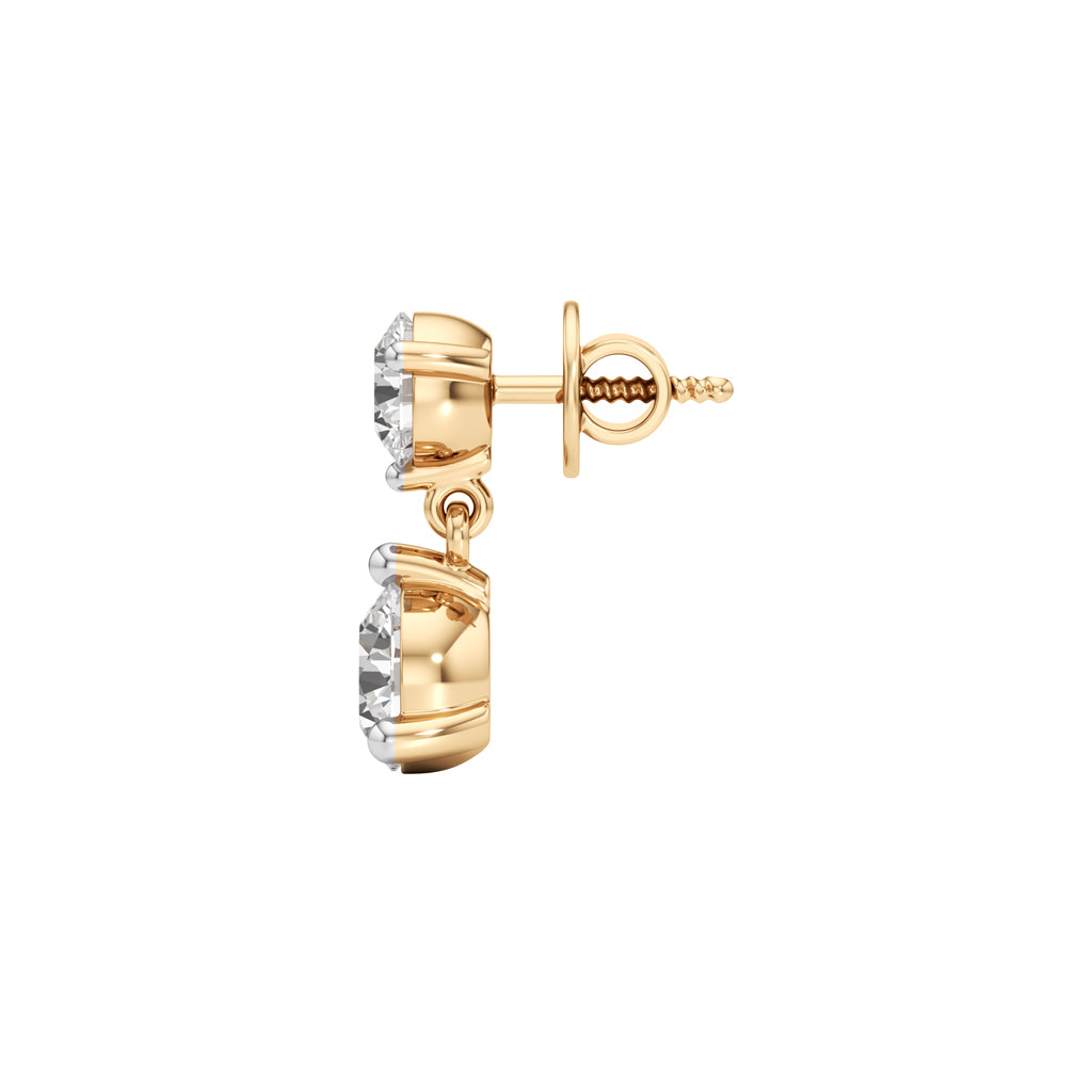3Ct Round ShapeFancy Studs Earrings