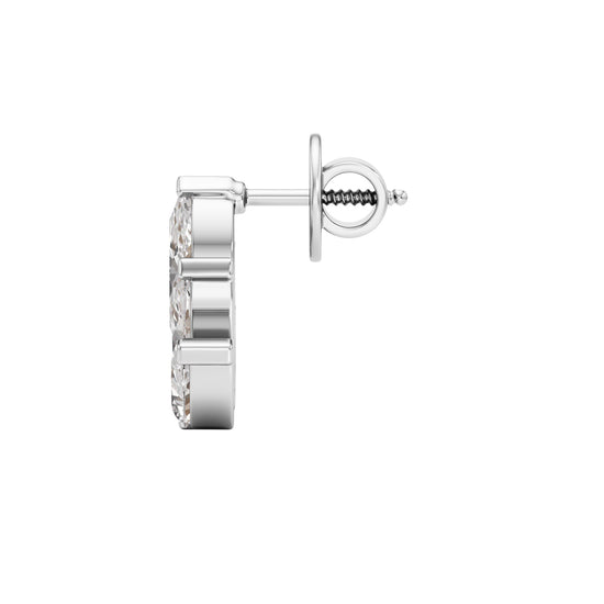 3Ct Marquise Shape Fancy Studs Earrings