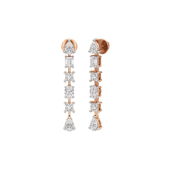 2Ct Pear ShapeDangles Earrings
