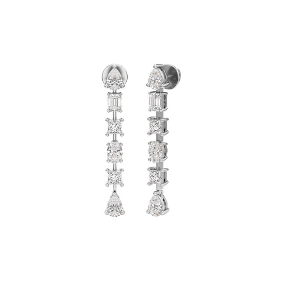 2Ct Pear ShapeDangles Earrings