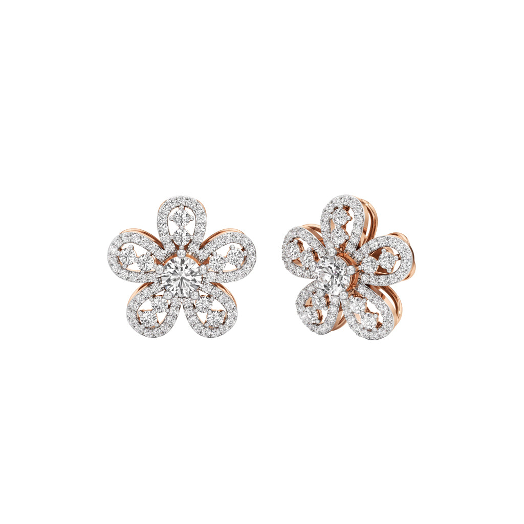 225Ct Round ShapeFancy Studs Earrings