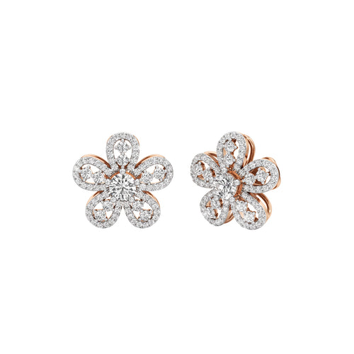225Ct Round ShapeFancy Studs Earrings