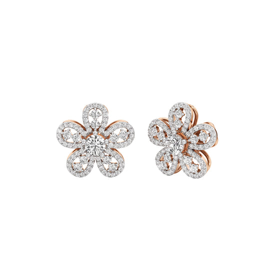 225Ct Round ShapeFancy Studs Earrings