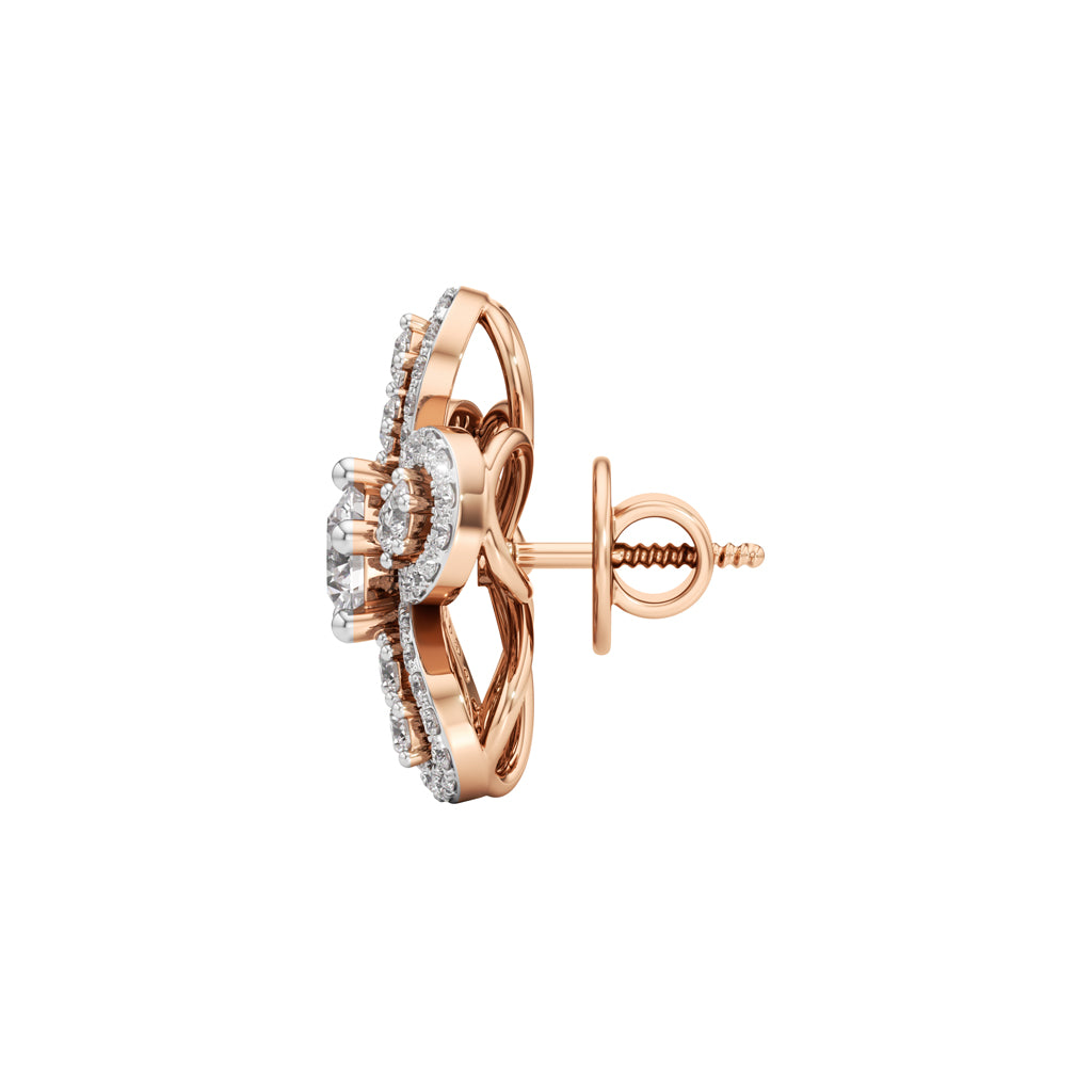 225Ct Round ShapeFancy Studs Earrings