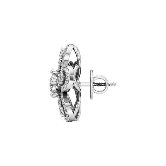 225Ct Round ShapeFancy Studs Earrings