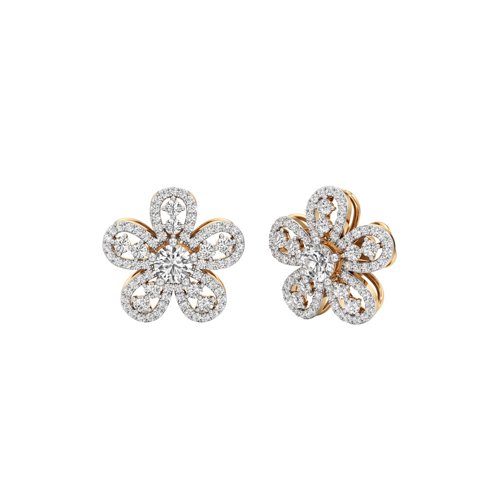 225Ct Round ShapeFancy Studs Earrings
