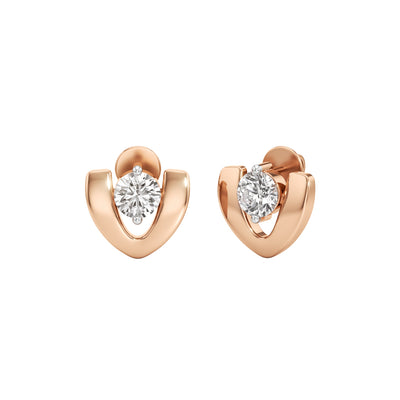 15Ct Round Shape Fancy Studs Earrings