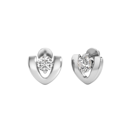 15Ct Round Shape Fancy Studs Earrings