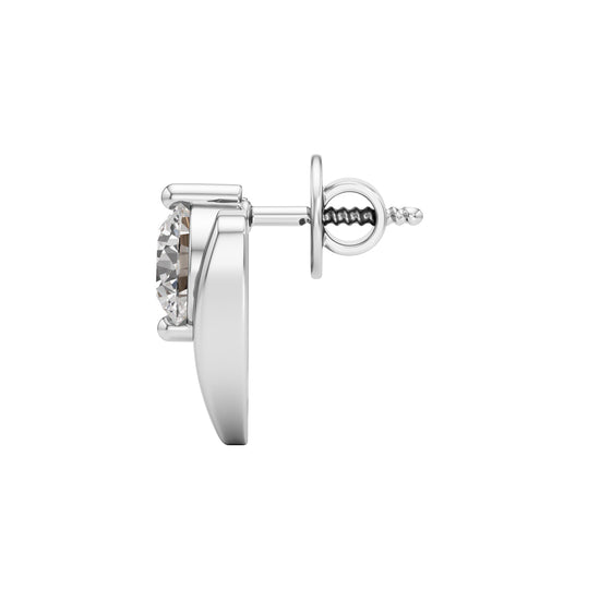 15Ct Round Shape Fancy Studs Earrings