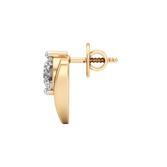 15Ct Round Shape Fancy Studs Earrings