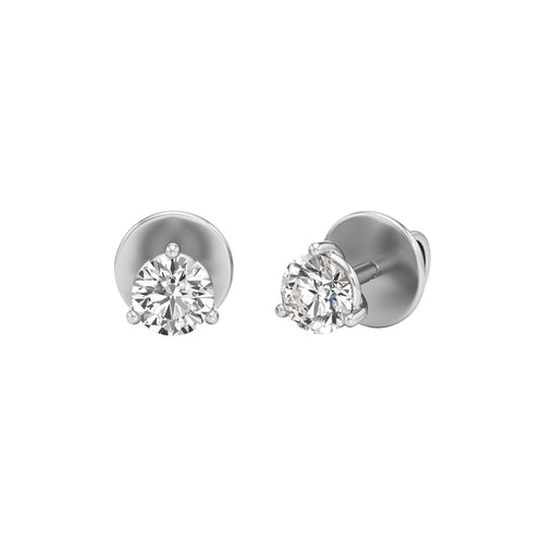 05Ct Round Shape Delicate Earrings