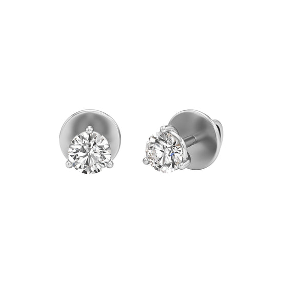05Ct Round Shape Delicate Earrings