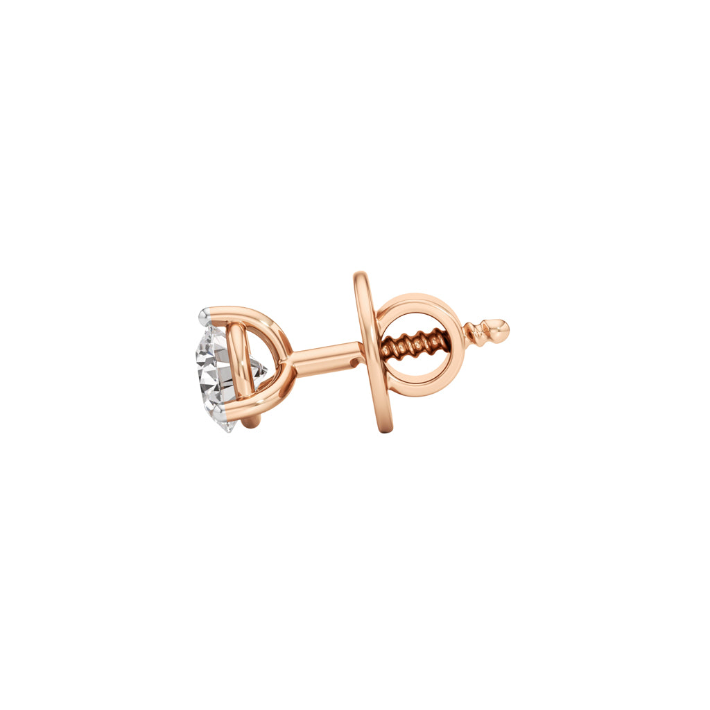 05Ct Round Shape Delicate Earrings