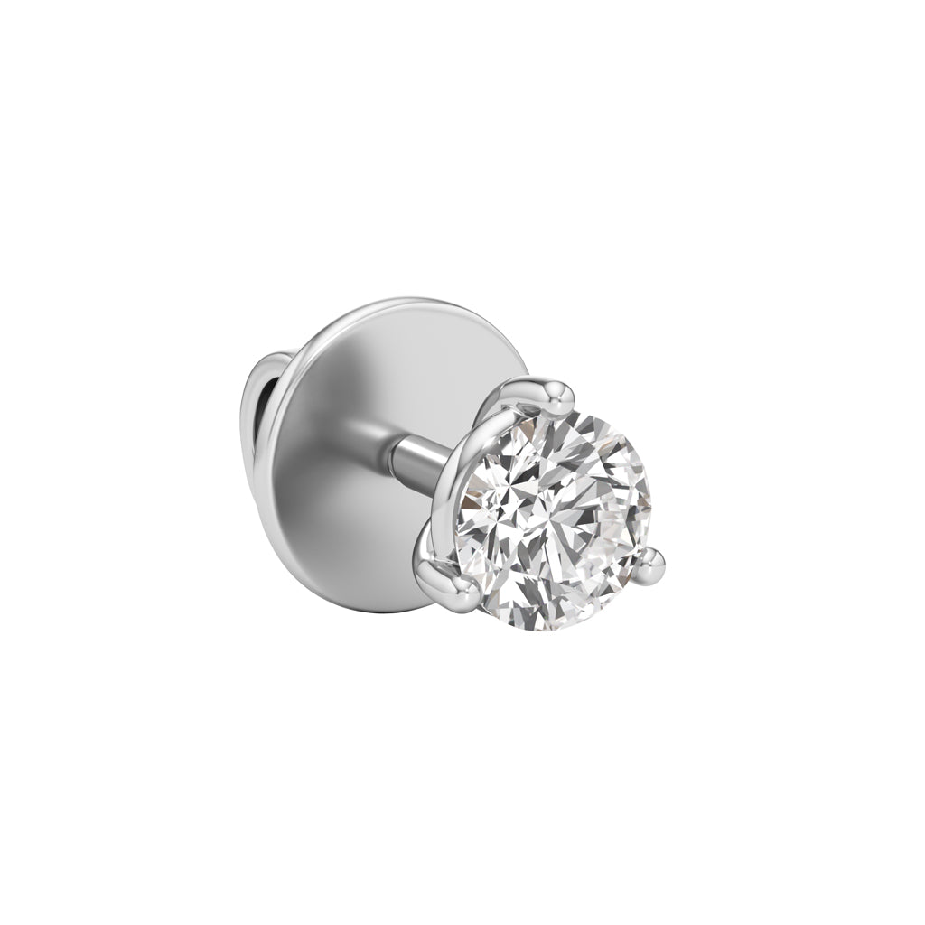 05Ct Round Shape Delicate Earrings