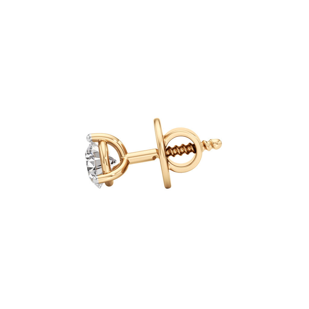 05Ct Round Shape Delicate Earrings