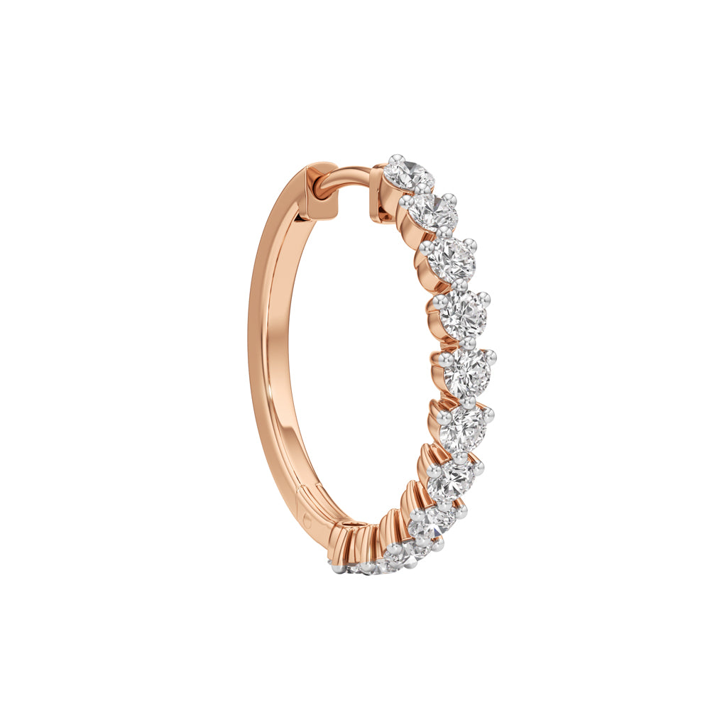 2Ct Round Shape Hoops Earrings
