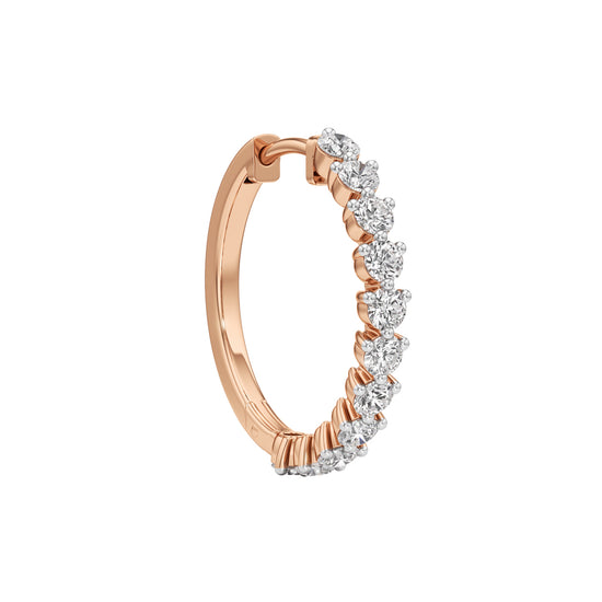 2Ct Round Shape Hoops Earrings