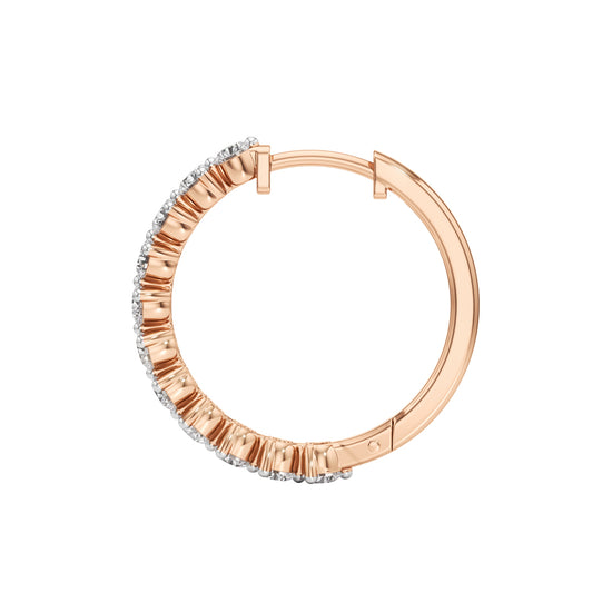 2Ct Round Shape Hoops Earrings