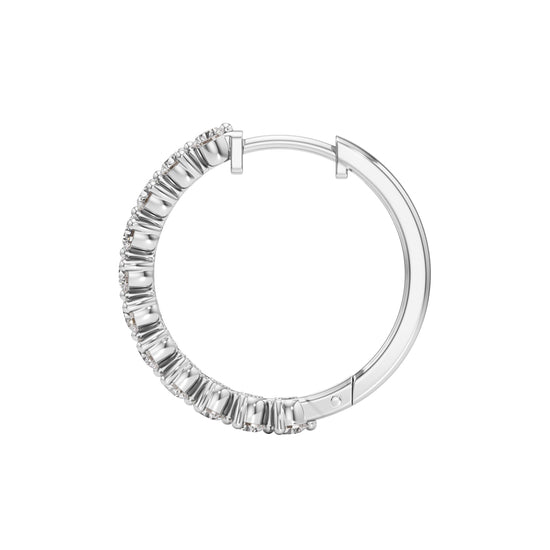 2Ct Round Shape Hoops Earrings