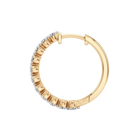 2Ct Round Shape Hoops Earrings