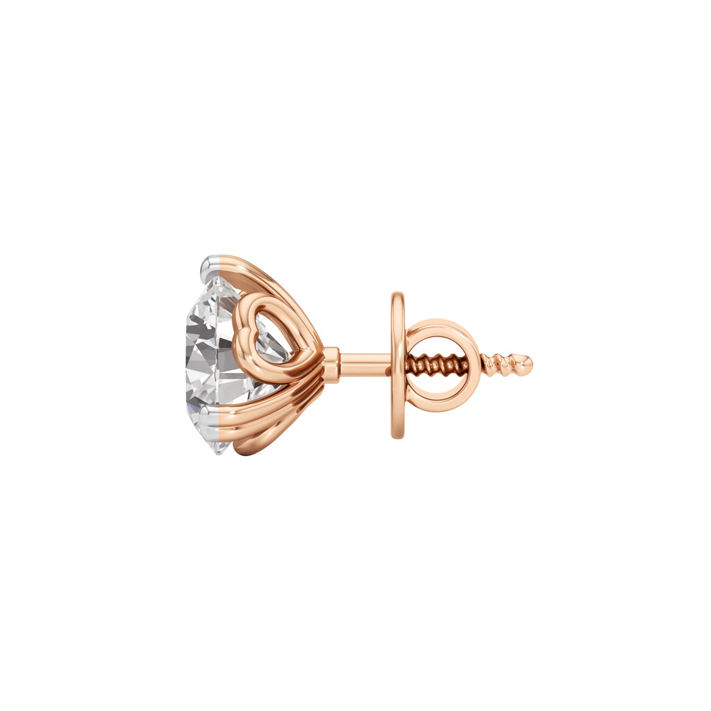 25Ct Round Shape Solitaire Studs Earrings