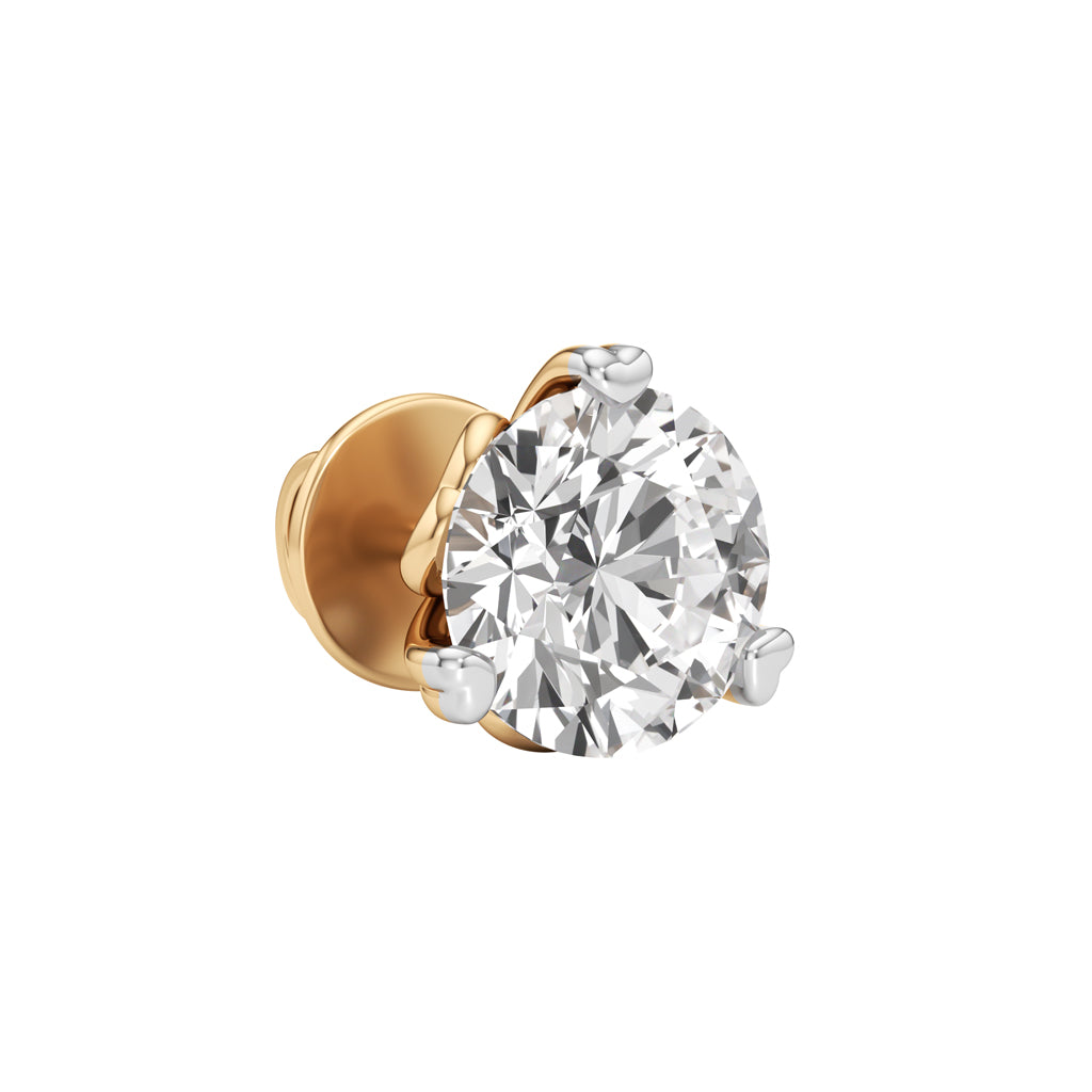 25Ct Round Shape Solitaire Studs Earrings