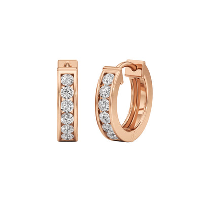 05Ct Round Shape Hoops Earrings