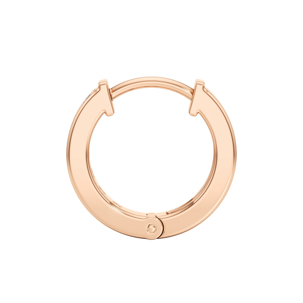 05Ct Round Shape Hoops Earrings