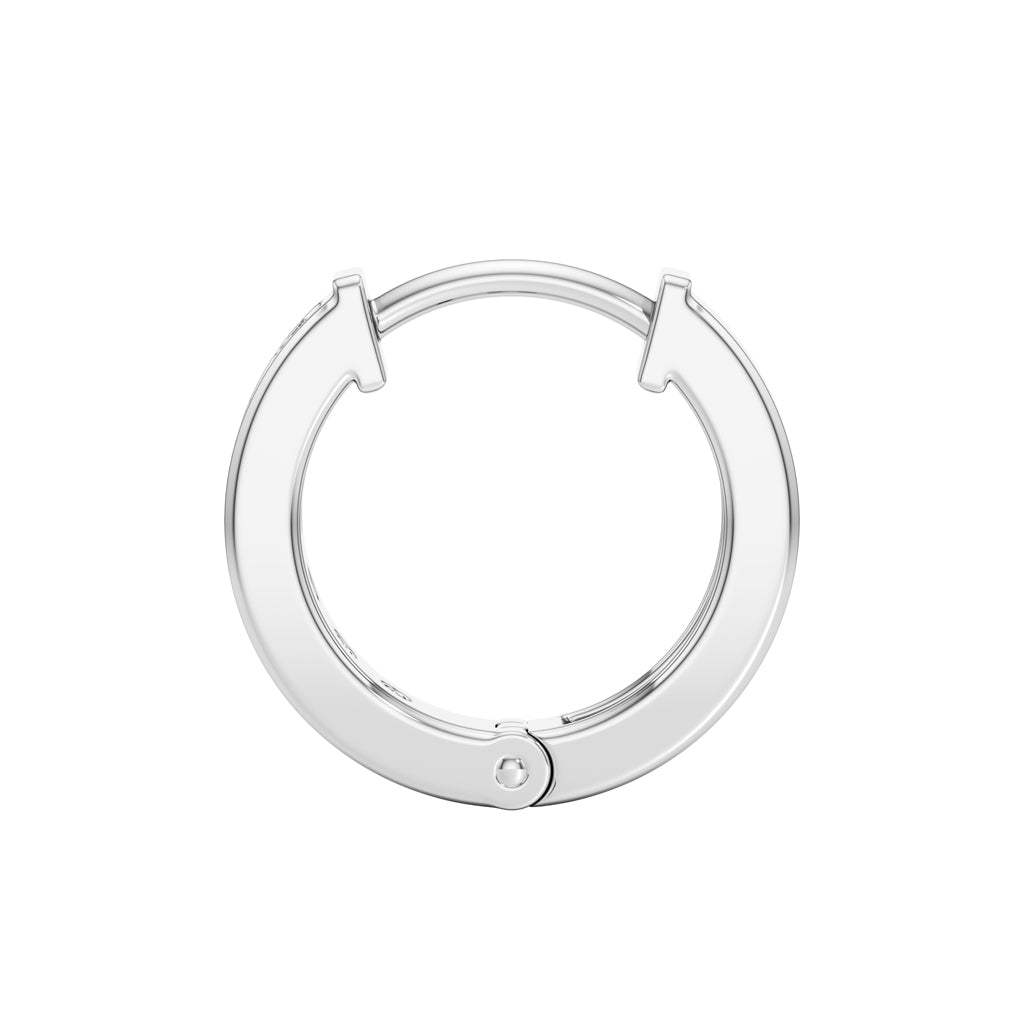 05Ct Round Shape Hoops Earrings