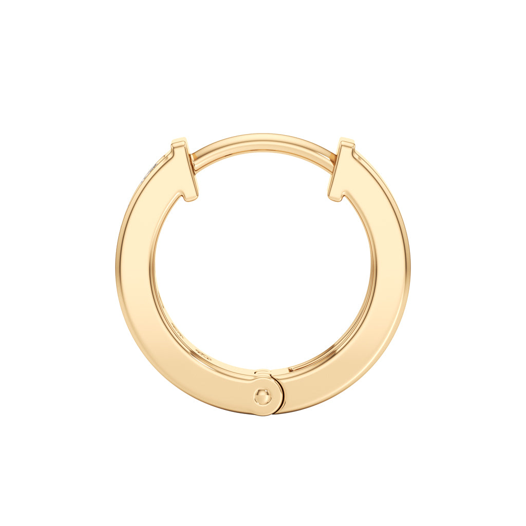 05Ct Round Shape Hoops Earrings