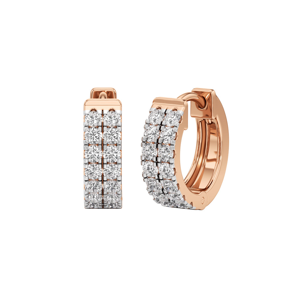 050Ct Round Shape Hoops Earrings