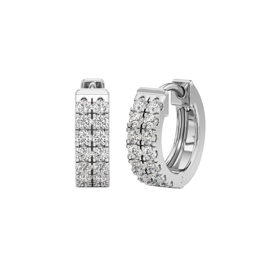 050Ct Round Shape Hoops Earrings