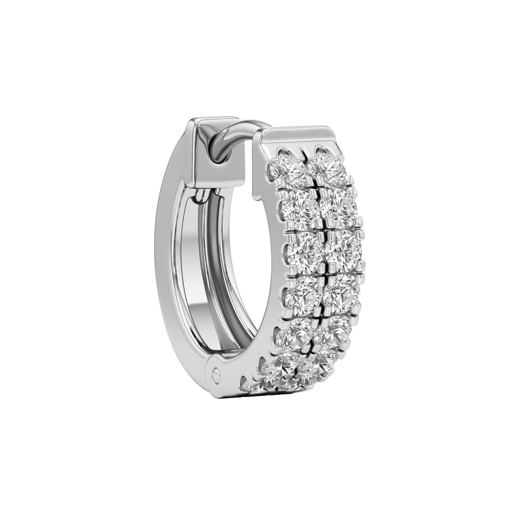 050Ct Round Shape Hoops Earrings