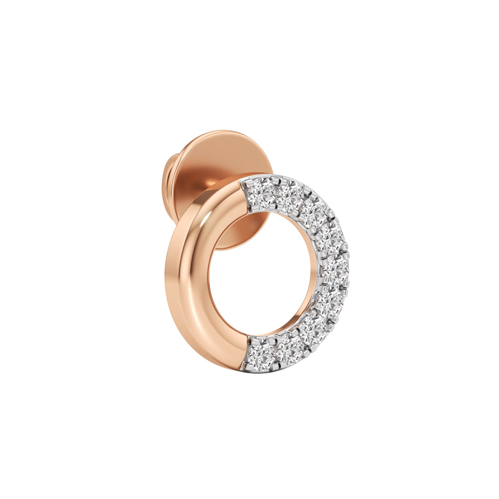 025Ct Round Shape Fancy Studs Earrings