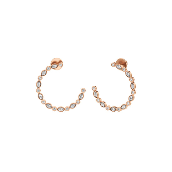 075Ct Round Shape Fancy Studs Earrings