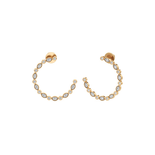 075Ct Round Shape Fancy Studs Earrings