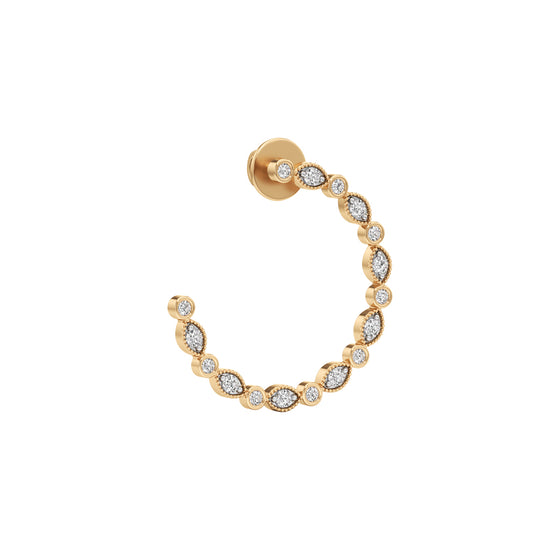 075Ct Round Shape Fancy Studs Earrings