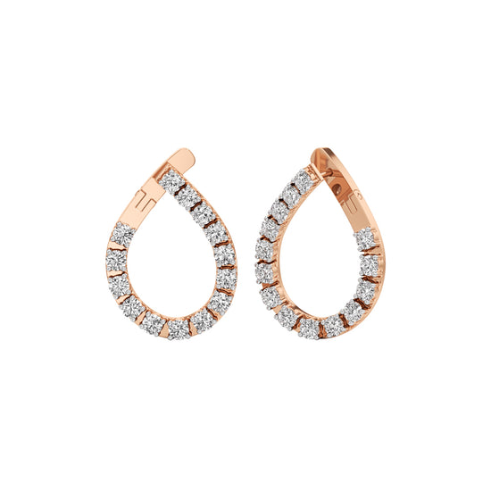 250Ct Round Shape Hoops Earrings