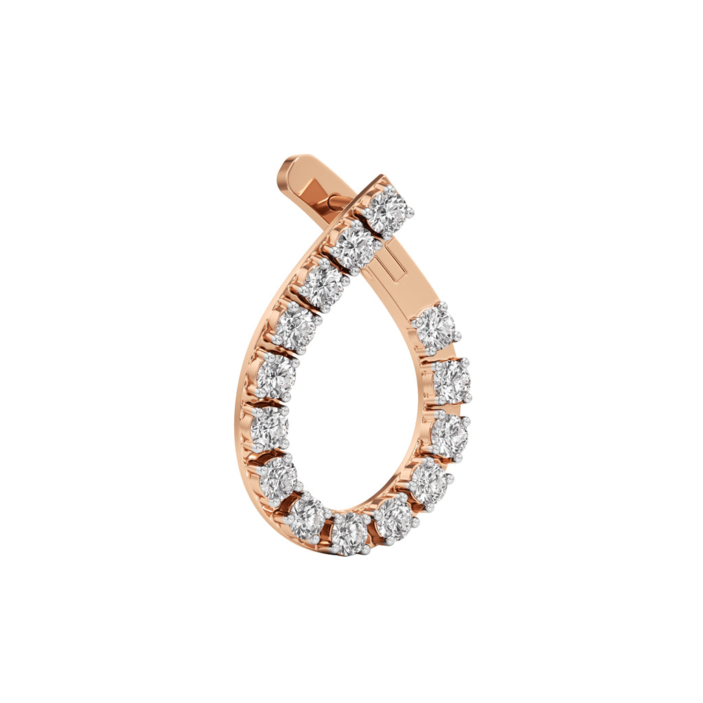 250Ct Round Shape Hoops Earrings