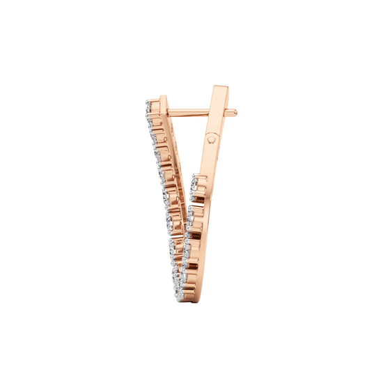 250Ct Round Shape Hoops Earrings