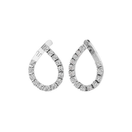 250Ct Round Shape Hoops Earrings