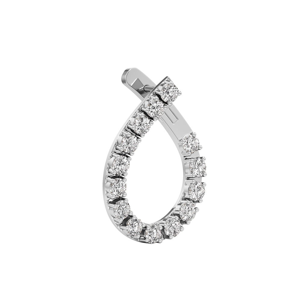 250Ct Round Shape Hoops Earrings