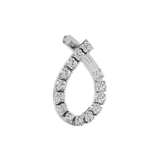 250Ct Round Shape Hoops Earrings