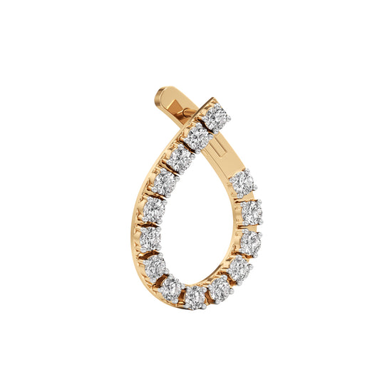 250Ct Round Shape Hoops Earrings