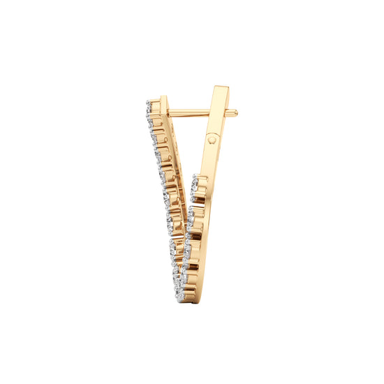 250Ct Round Shape Hoops Earrings