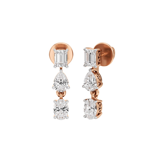 15Ct Pear Shape Dangles Earrings